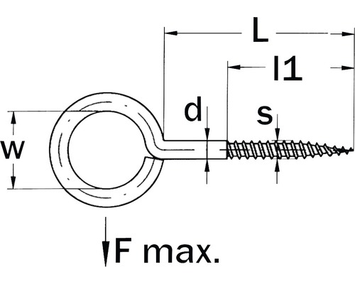 Oogbout 16x6 mm, 100 stuks