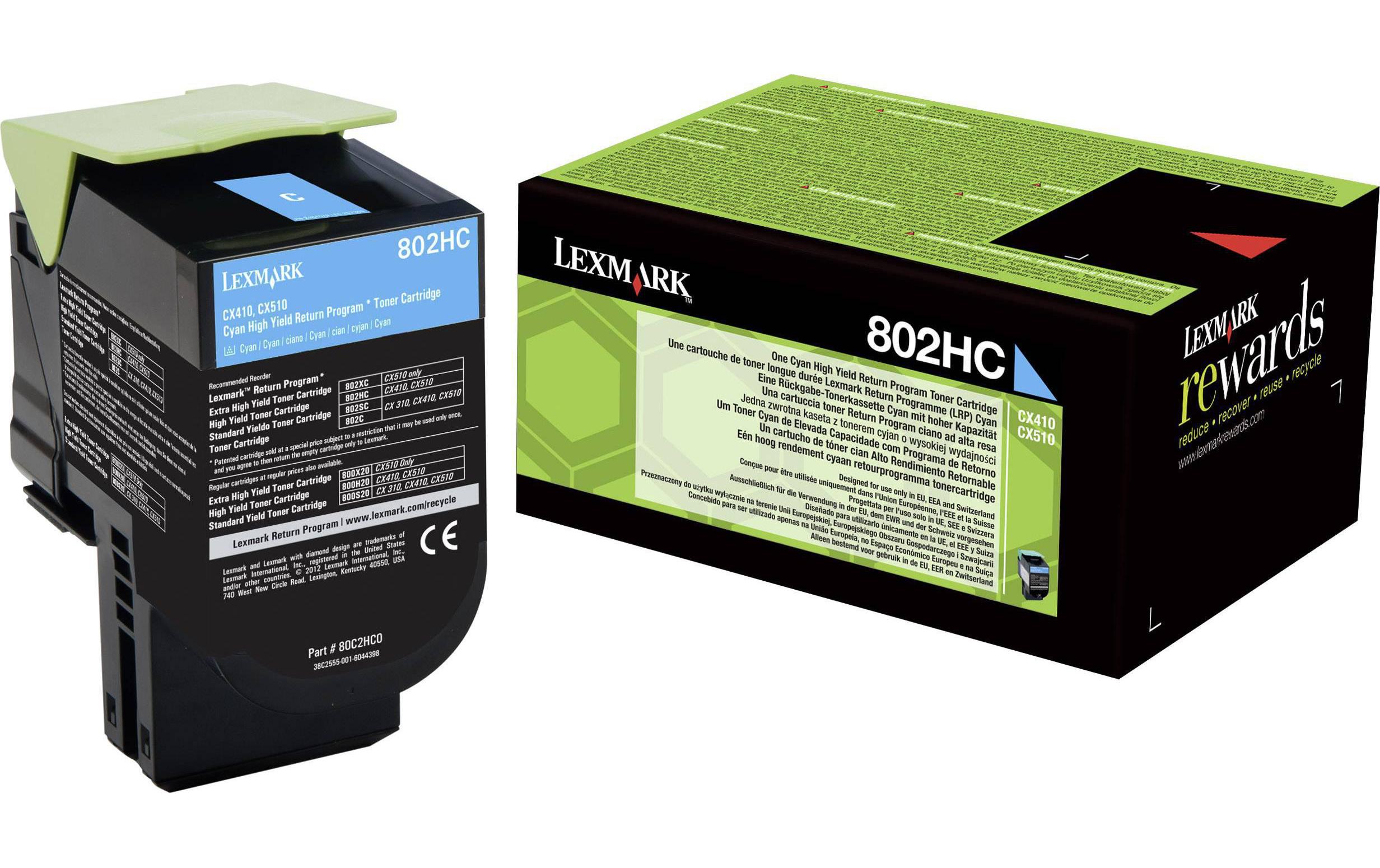 Toner 80C2HC0 Cyan<br>Toner, cyan