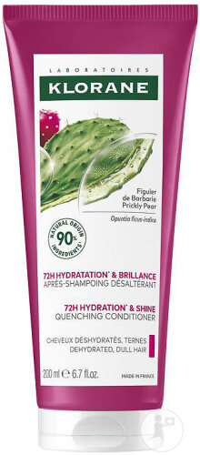 Klorane Figuier De Barbarie Après-Shampoing Désaltérant Hydratation+Brillance Cheveux Ternes 200ml