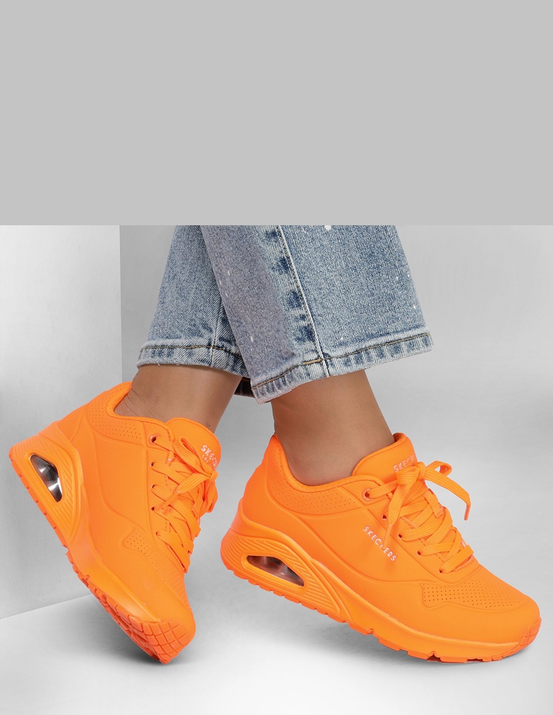 skechers Basket de ville Femme uno - night shades Orange
