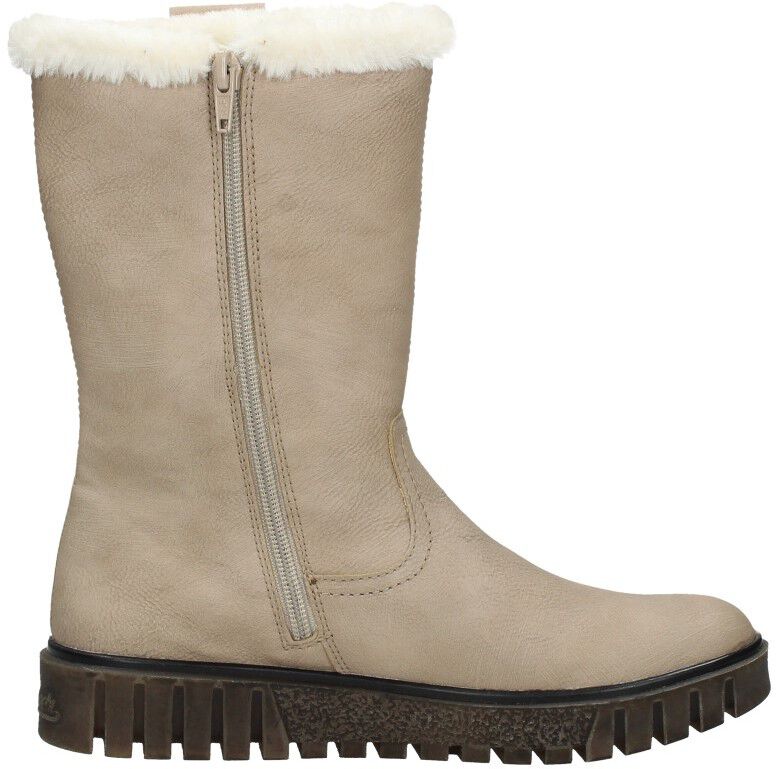 Rieker Enkellaarsjes Plat beige