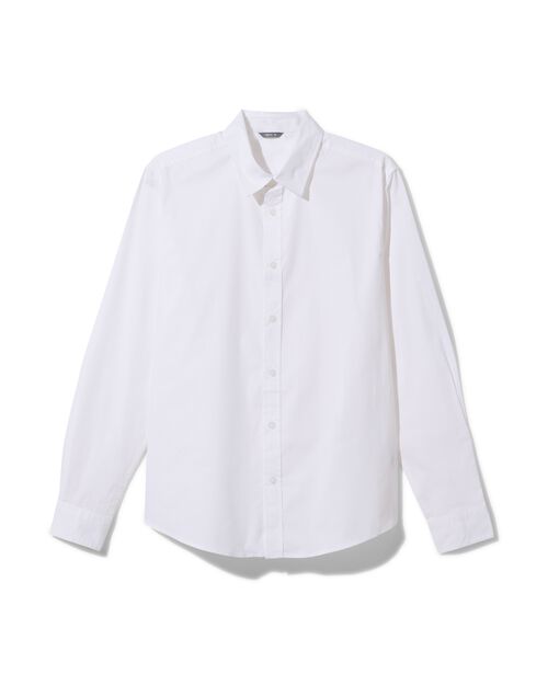 chemise homme coton avec stretch blanc