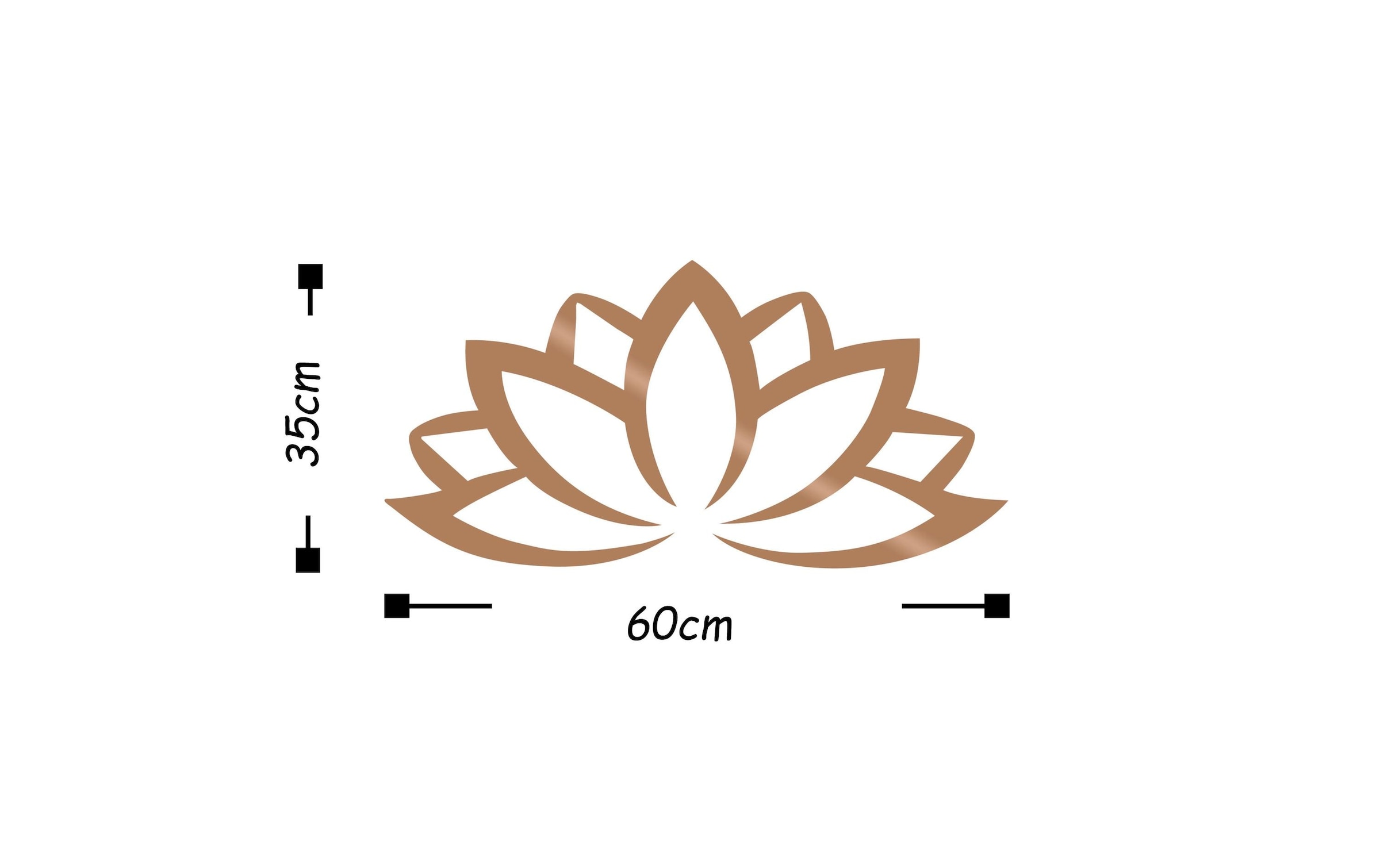 Wanddekoobjekt »Wallxpert Lotus Flower 60 x 35 cm«