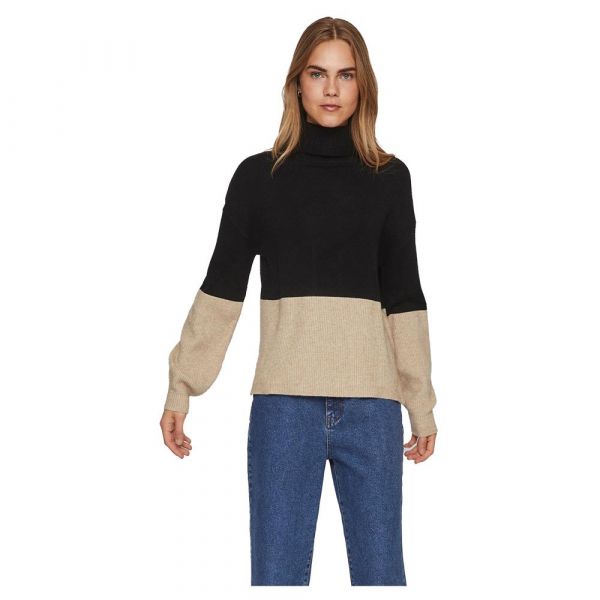Vila Ril Sweater Beige,Preto L Mulher