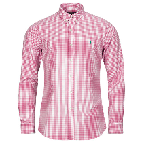 Polo Ralph Lauren - CHEMISE AJUSTEE SLIM FIT EN POPELINE RAYE Rosa / Blanco / Resorte / Rosa