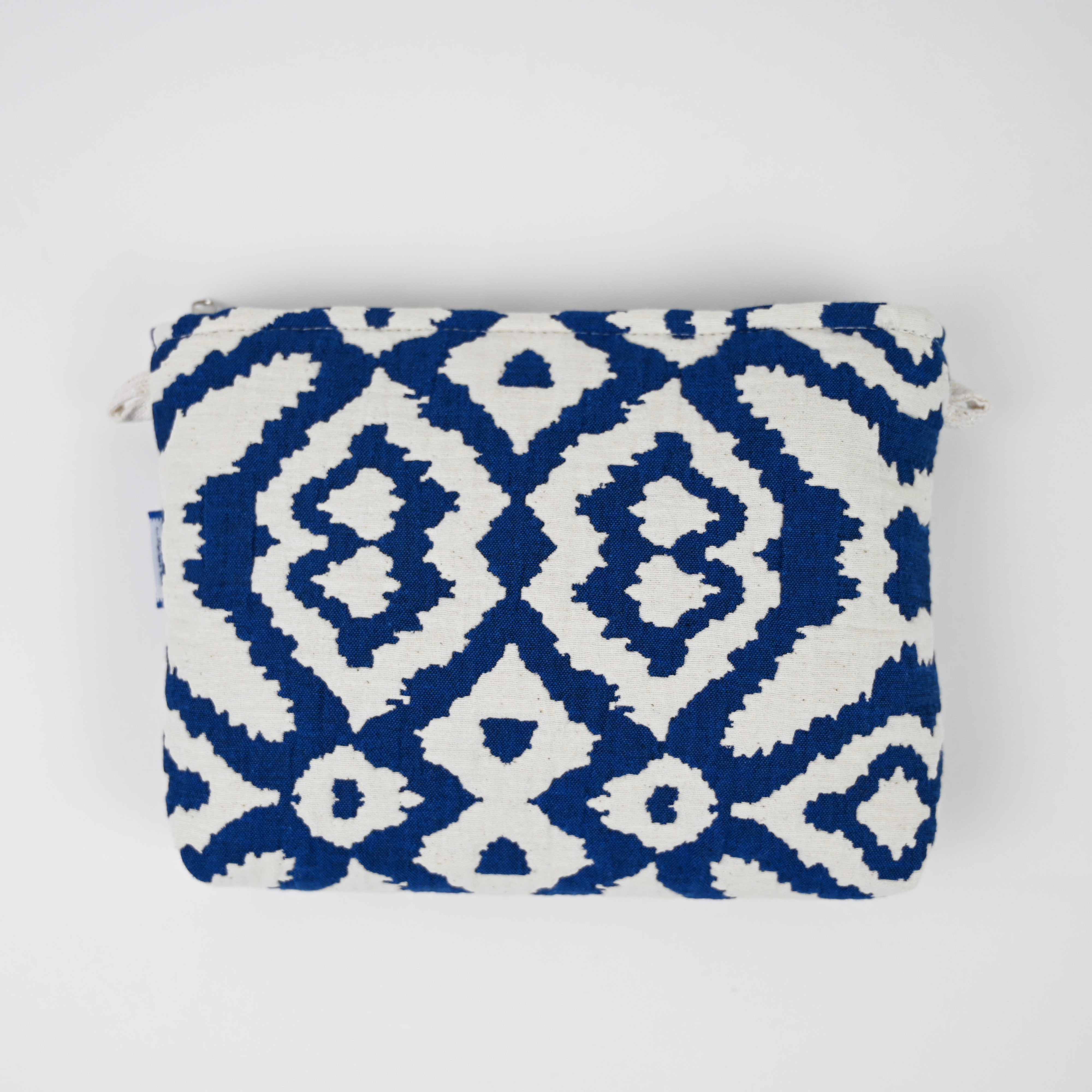 Pochette Tissu Jacquard Bleu