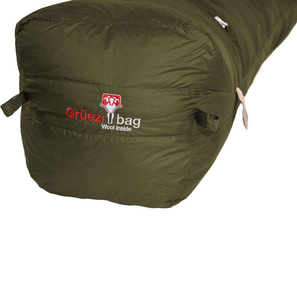 Grüezi Bag Biopod DownWool Ice CompostAble Schlafsack moss green
