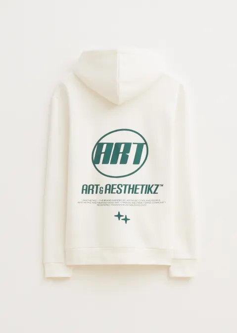 Sweatvest met rits off-white (WIT.O)