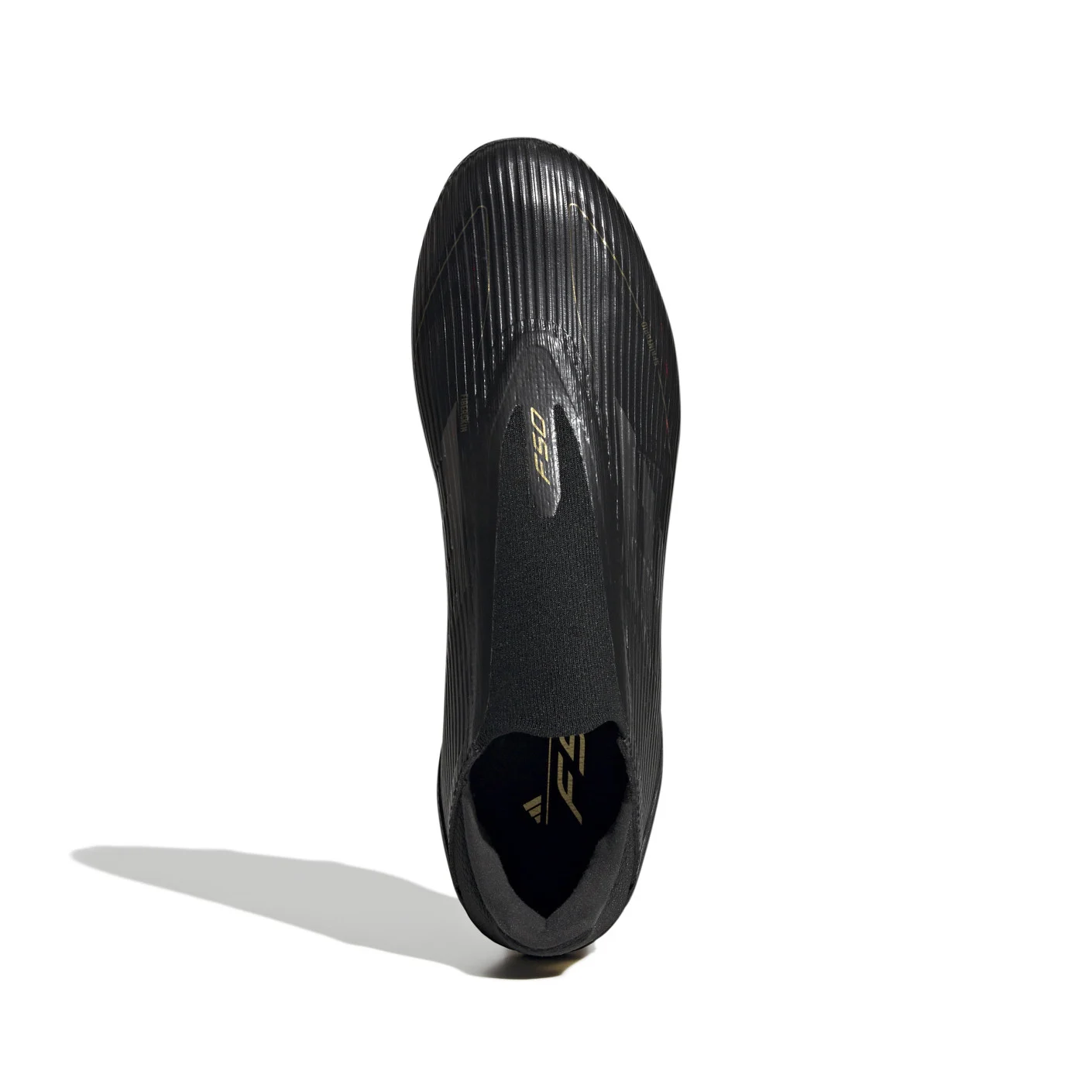 Adidas F50 League Veterloze Gras / Kunstgras Voetbalschoenen (MG) Zwart Grijs Goud