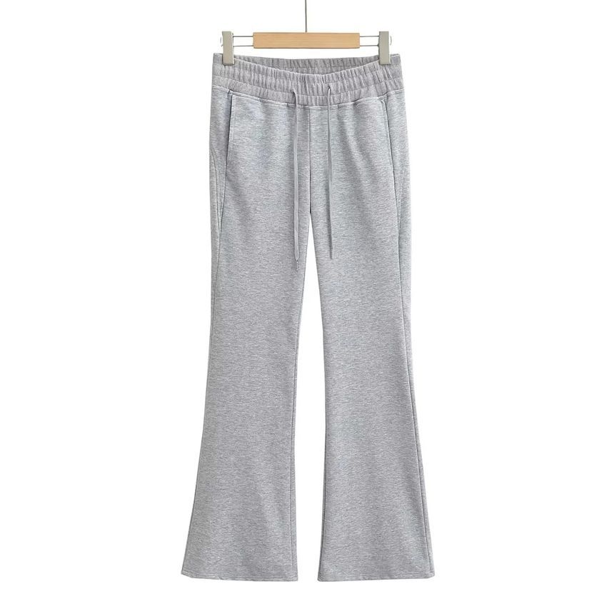 Asiris - Lage taille effen rechte joggingbroek