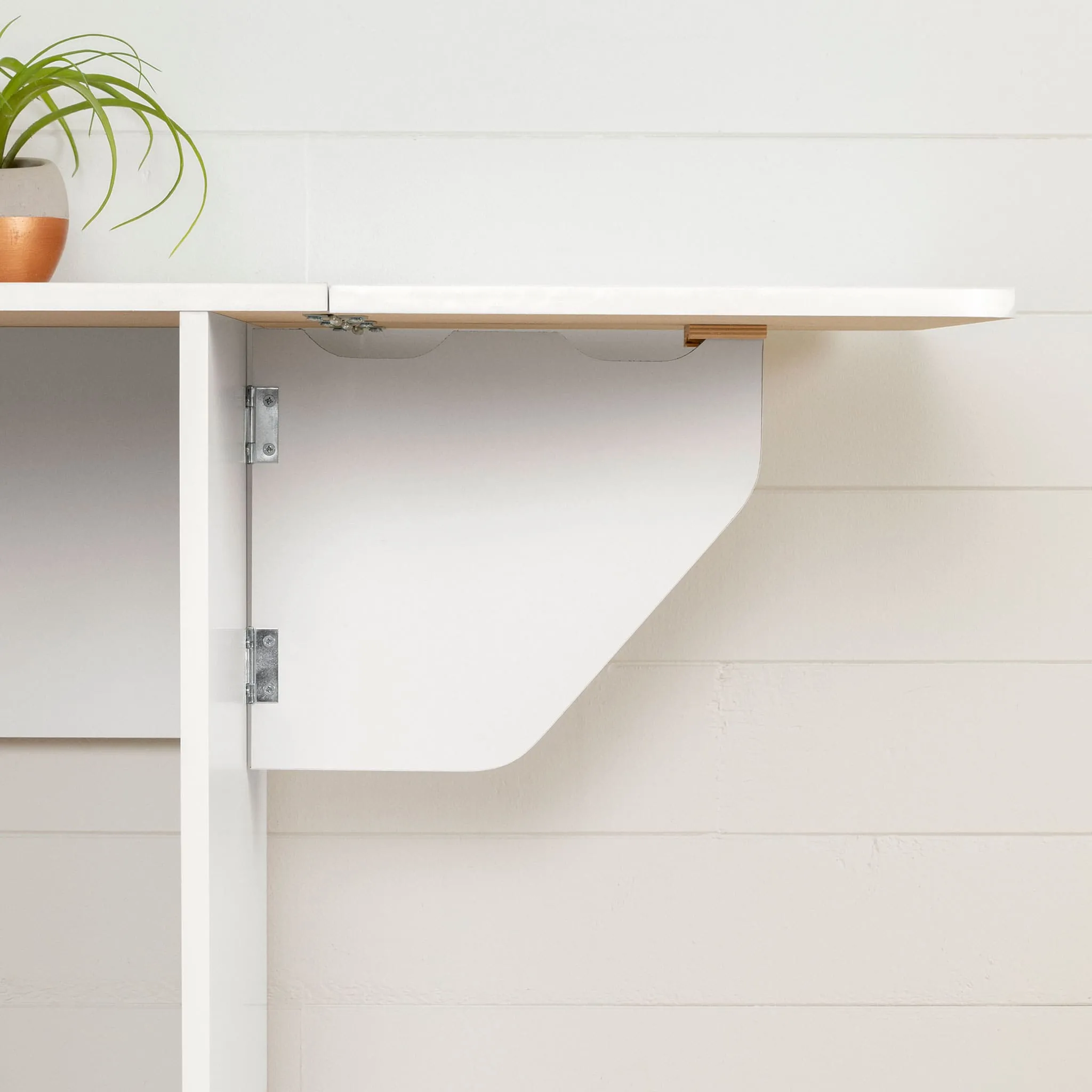 South Shore Table de Bricolage avec Rabat - Crea Blanc solide
