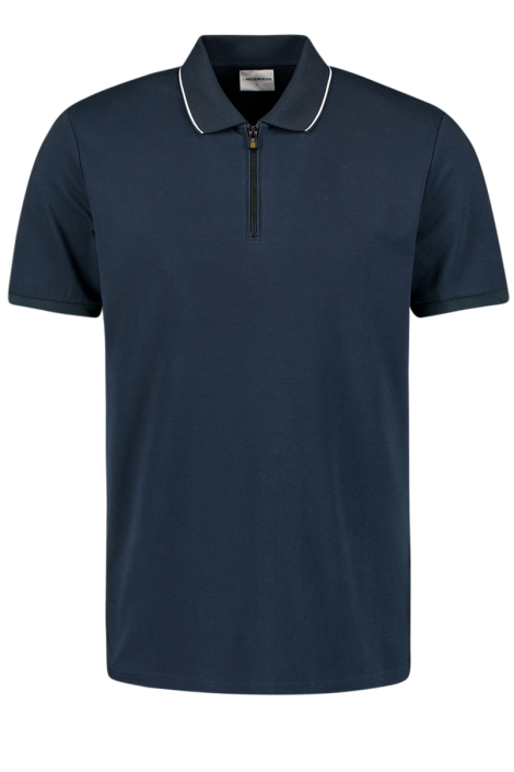NO-EXCESS blauwe heren polo