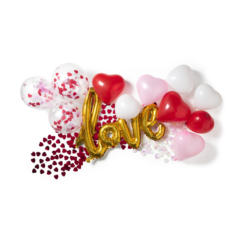 Confetti hart rood
