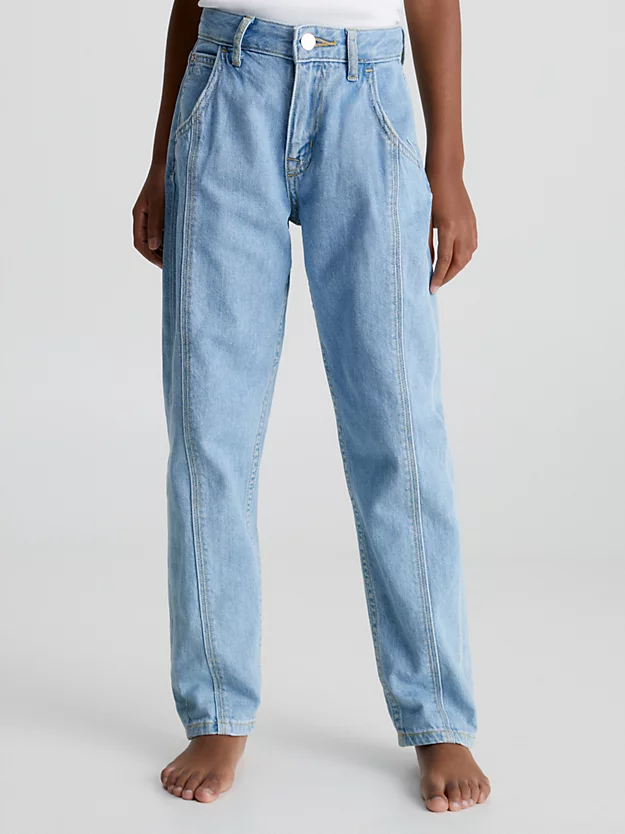 calças jeans de perna larga