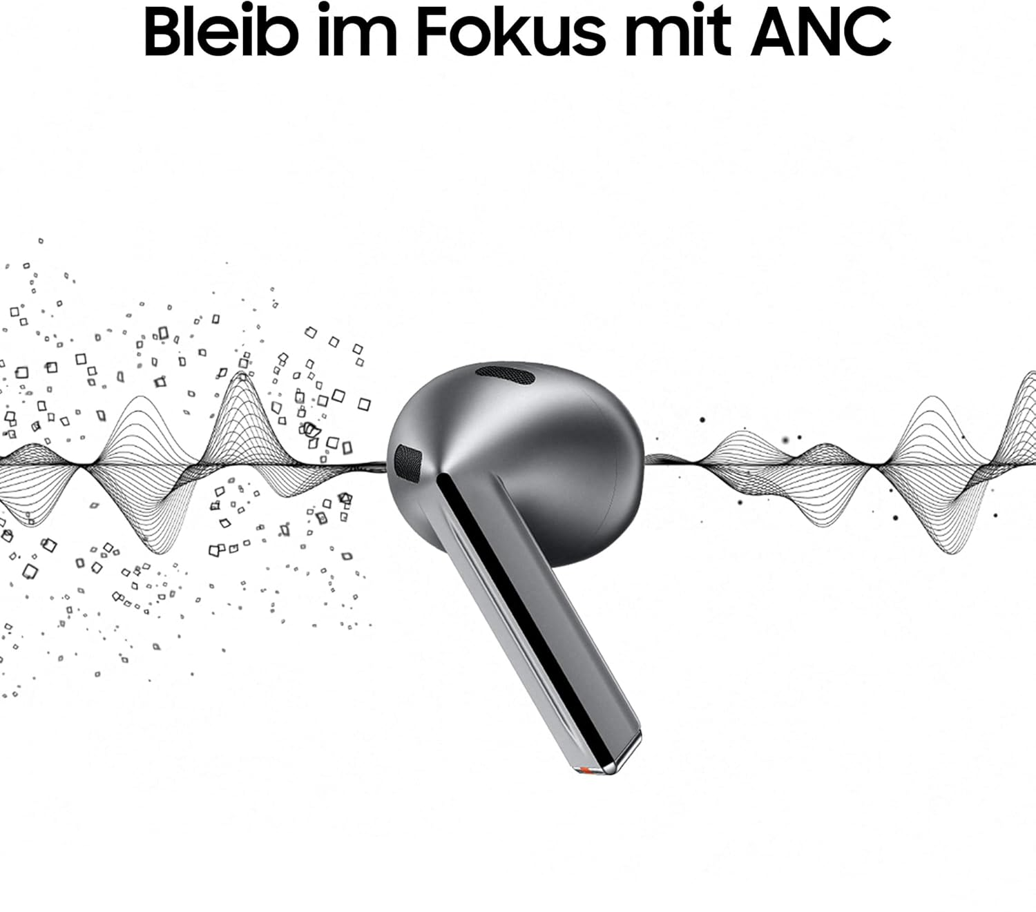 Galaxy Buds3 ANC Wireless Bluetooth Kopfhörer Headset mit 360° Audio   Qi Lade Case (SM-R530NZWAEUC) - Weiss