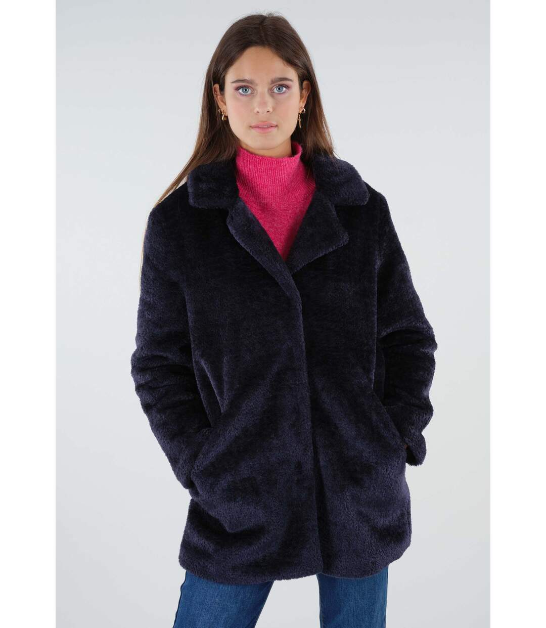 Manteau ample en fausse fourrure ROSINDA