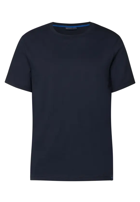 Basic T-Shirt in Unifarbe - night blue