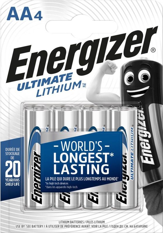 Energizer - AA Lithium Batterijen - 4 Stuks - Lichter dan Alkaline