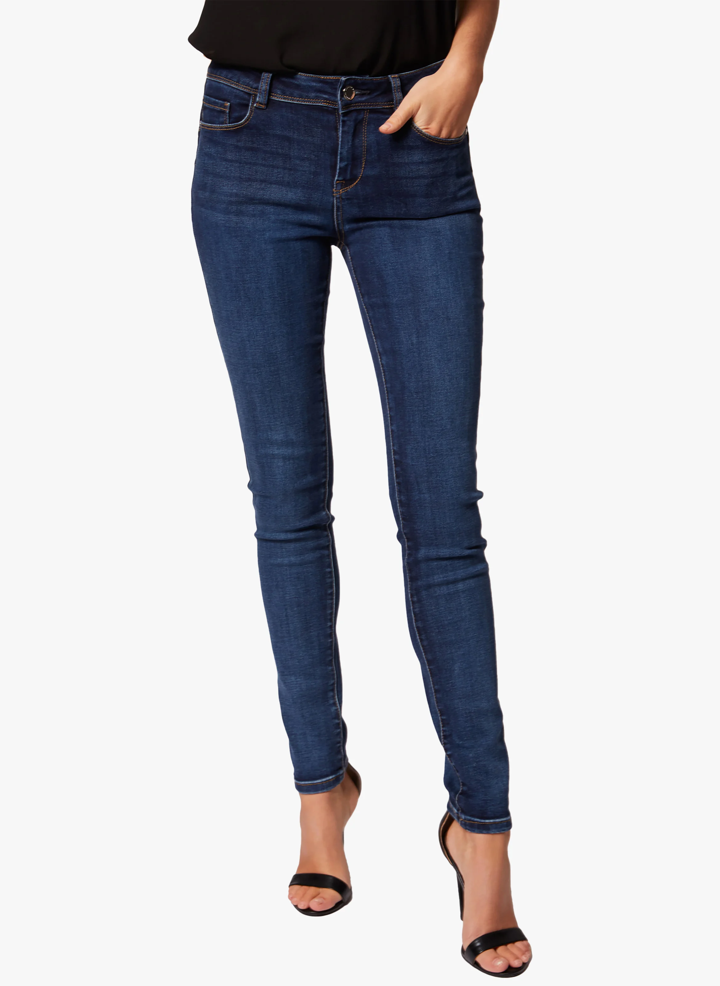 POM.P - Jean slim 5 poches | Bleu