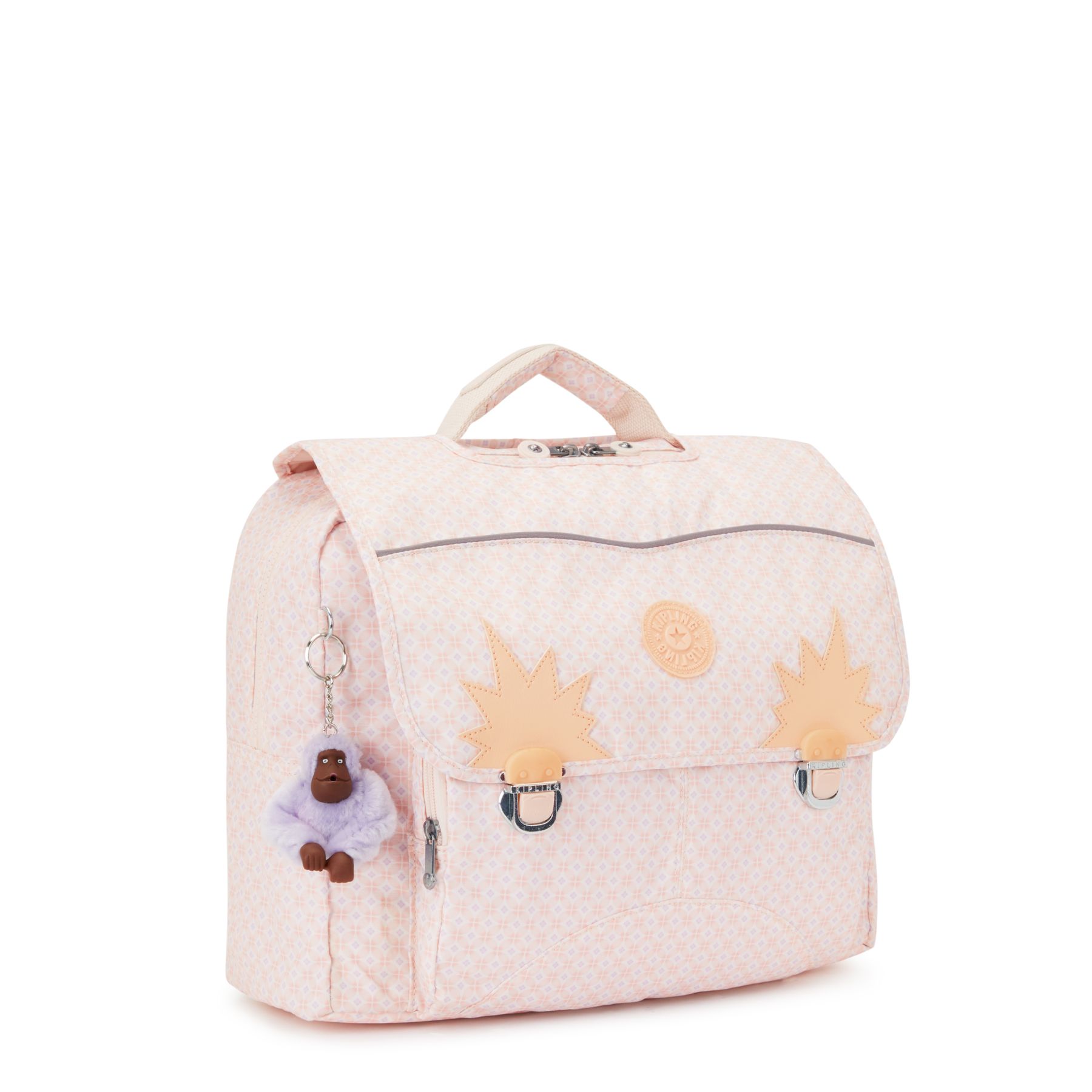 INIKO Sac D’école Medium avec Bretelles Rembourrées - Girly Tile Prt