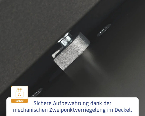 Hörmann EcoStar Elegant 1620 tuinbox, RAL7016, 166 x 87 x 72,5 cm, metaal, grijs