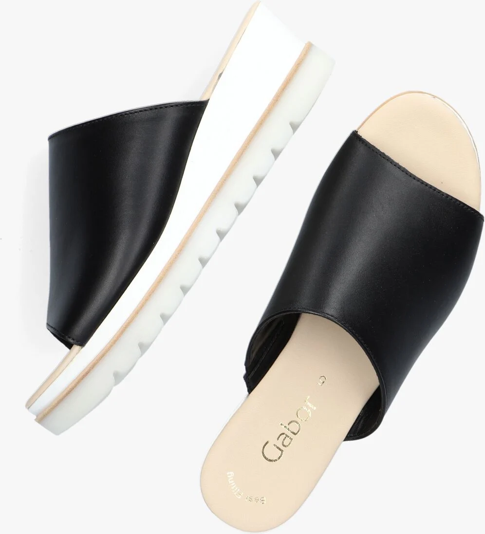 GABOR zwarte gabor slippers 643.1