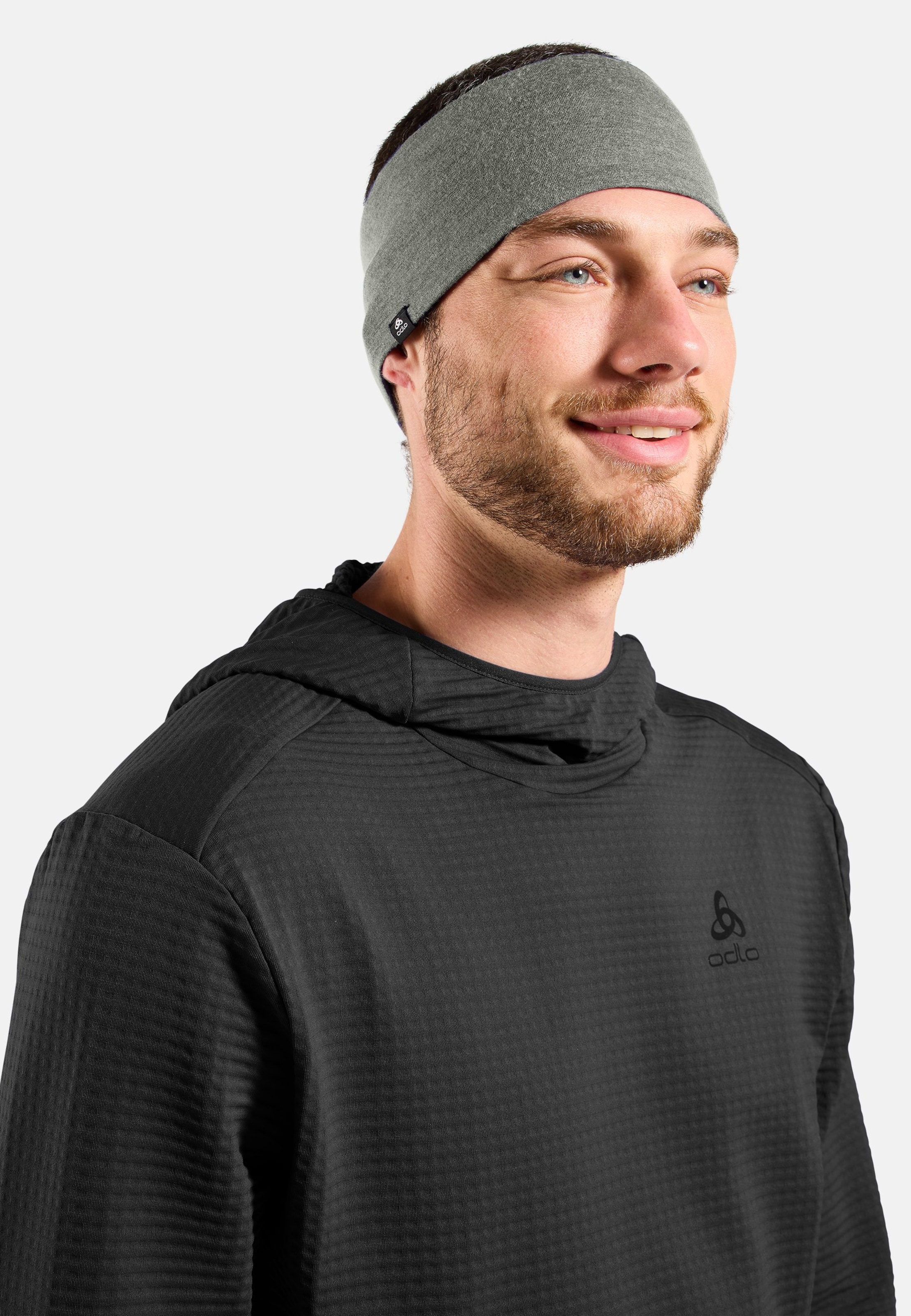 Revelstoke Performance Wool Stirnband in shadow melange