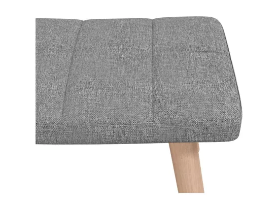 Chaise à bascule avec tabouret Gris clair Tissu