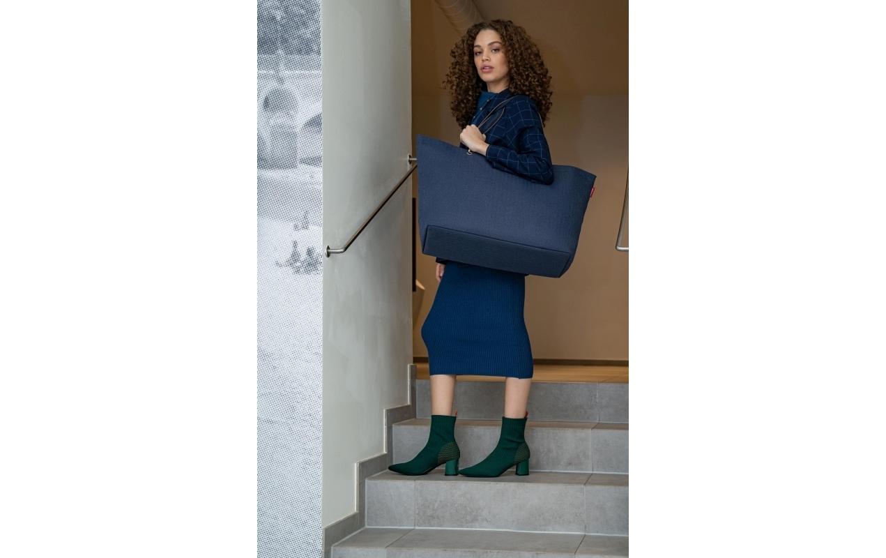 Tasche Classic Shopper XL Herringbone Dark BlueSchultertasche für jeden Tag