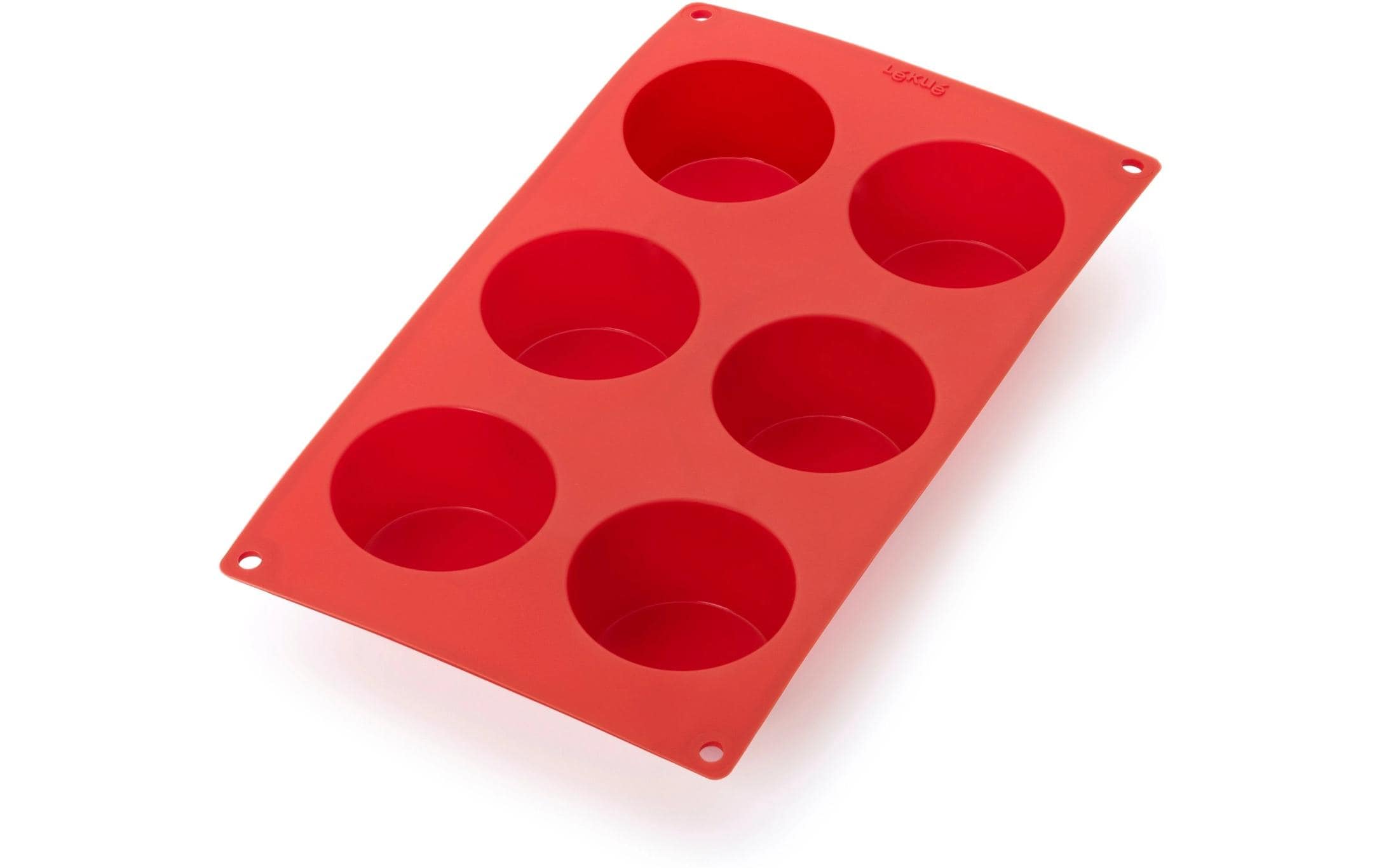 Muffin Backform Silikon, Rot, 6 MuldenMuffinform