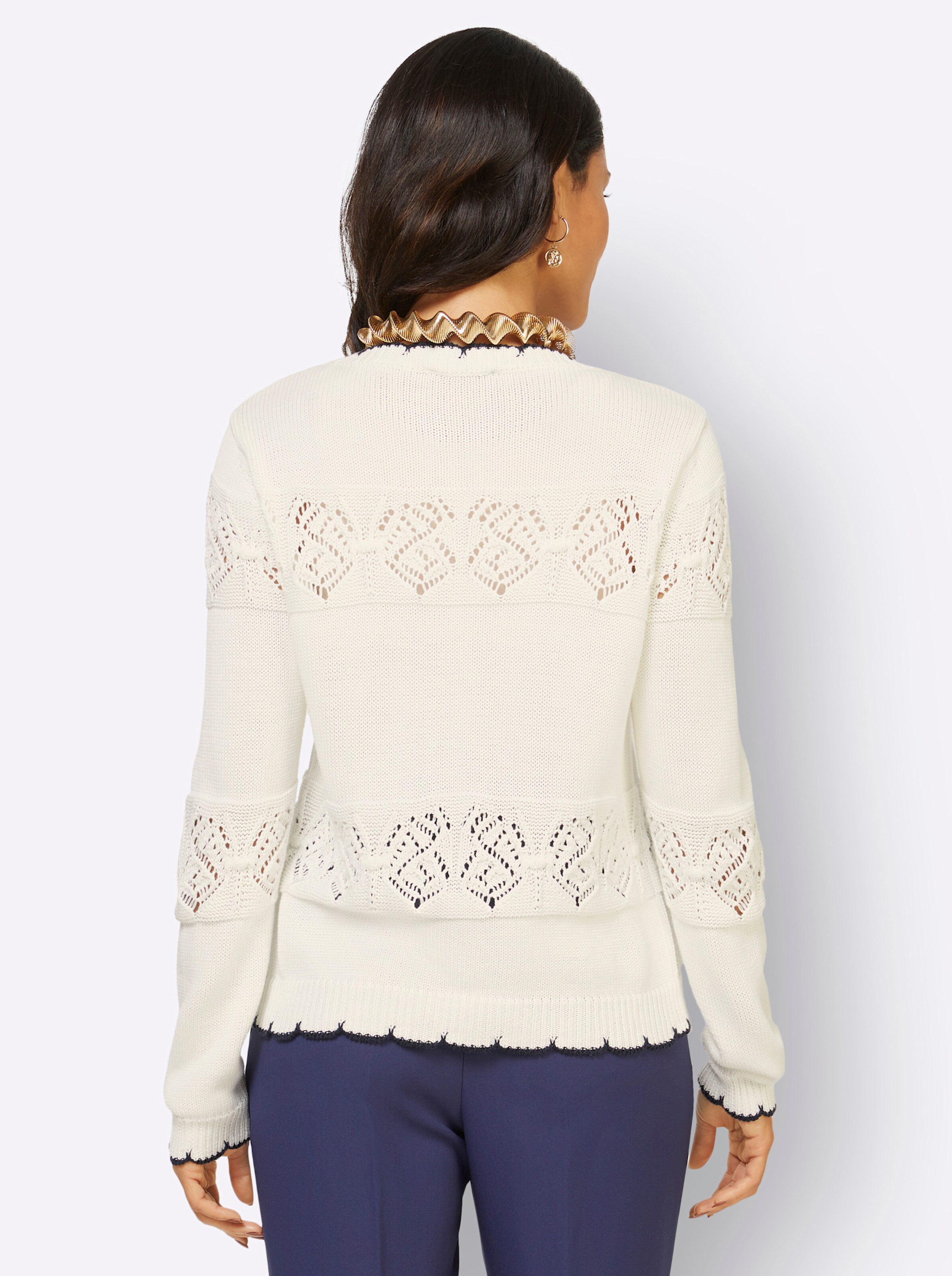 Strickjacke in ecru