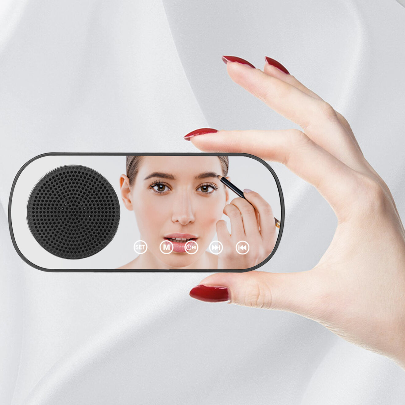 Onamaste Enceinte réveil Bluetooth noire