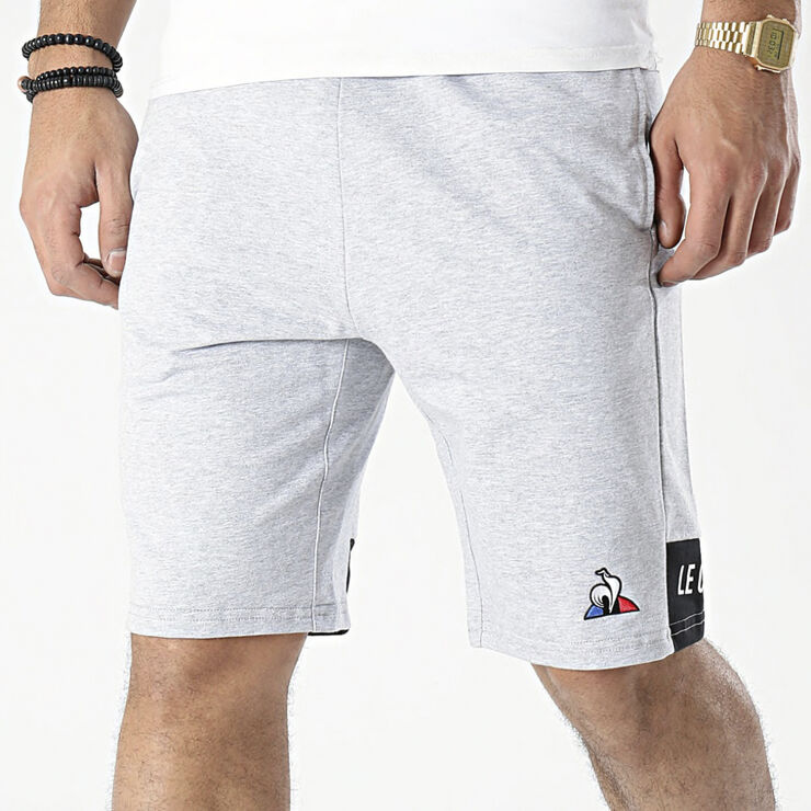 Le Coq Sportif ESS SHORT REGULAR N°1 M GRIS C White