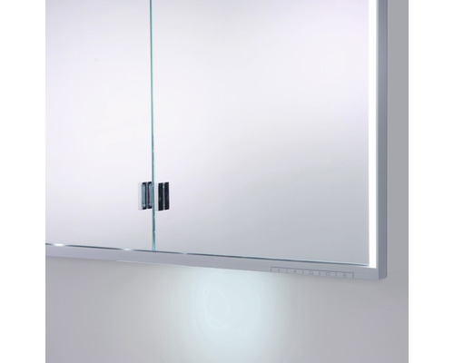 KEUCO Royal Lumos spiegelkast, 140 x 16,5 x 73,5 cm, zilver, 3-deurs, LED, IP24, inbouw, 723