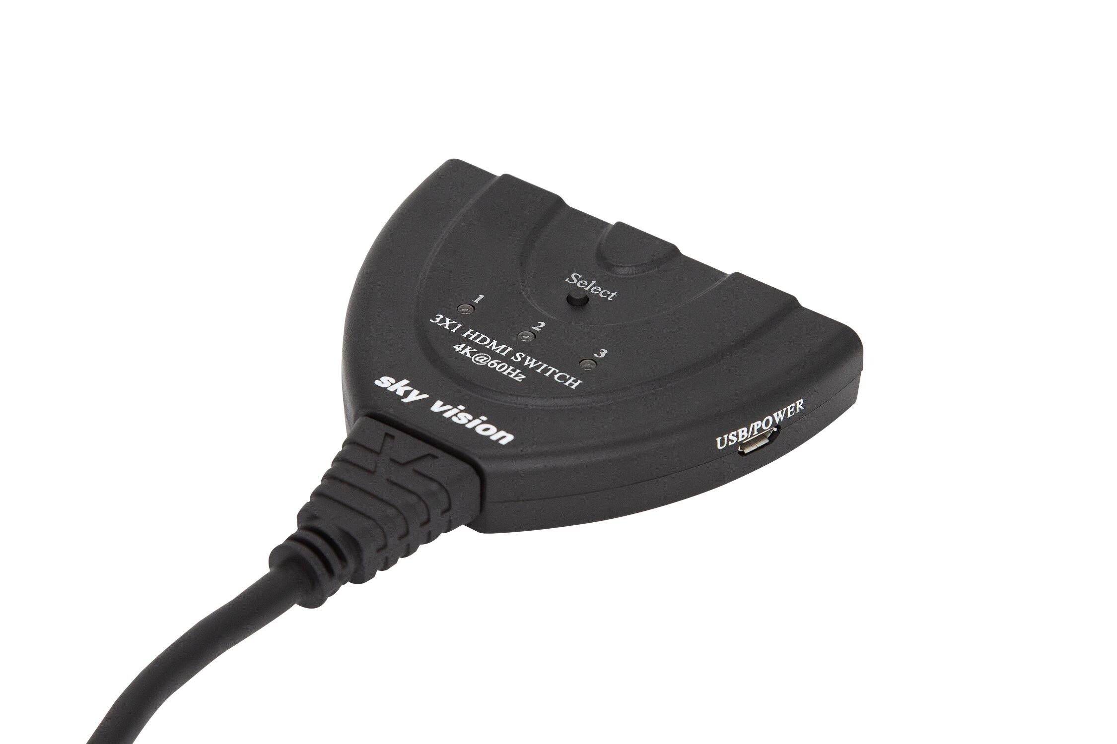 sky vision HDMI Umschalter, 3x1 IN, 1x OUT, 1080P, HDR10,Dolby Digital