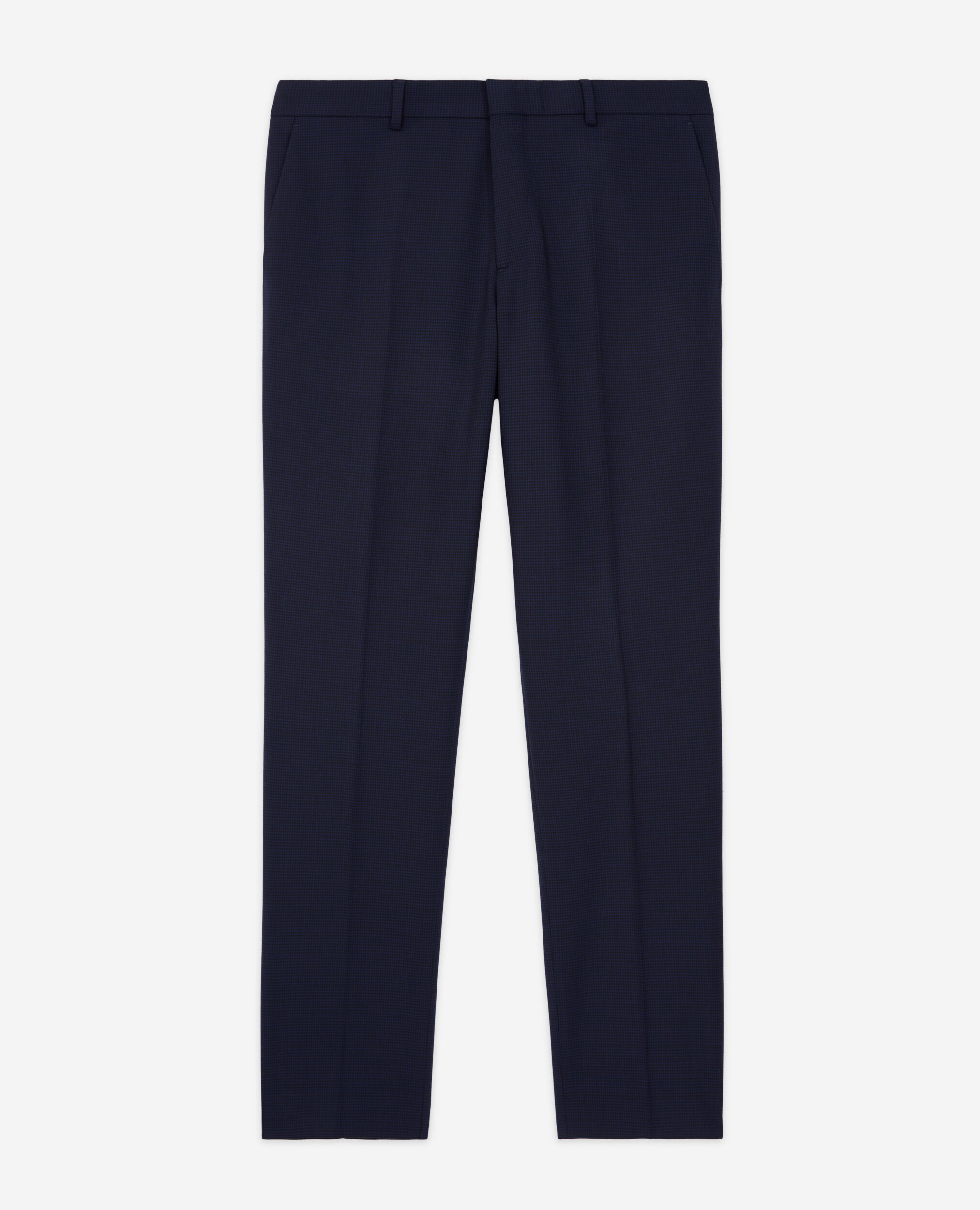 Pantalon de costume en laine pied-de-poule