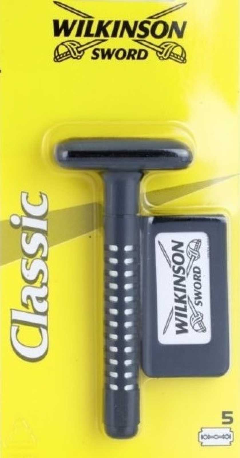 Aparelho de barbear de segurança Wilkinson Classic + 5 cabeças de substituição (1 unidade)