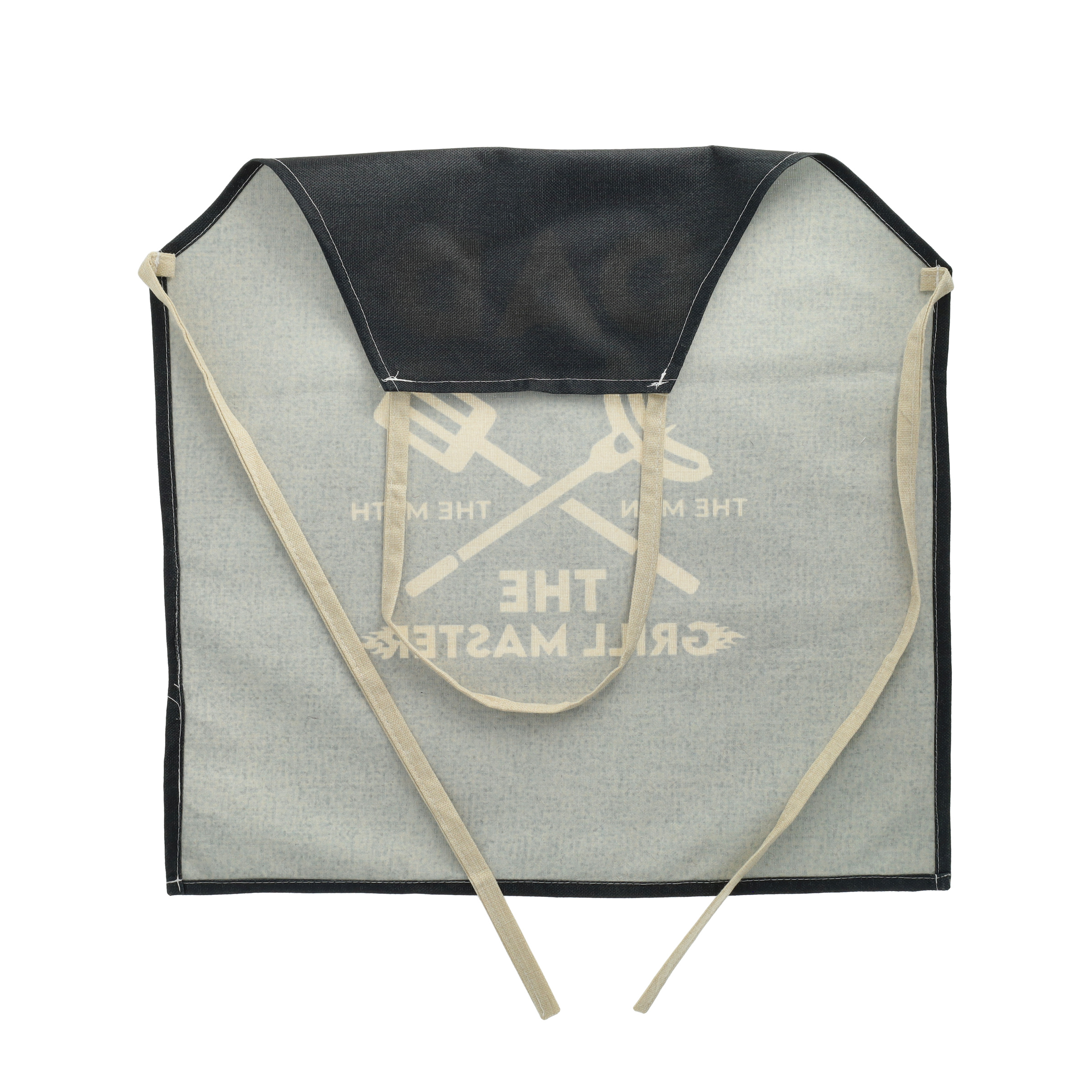 (90x55cm) Stylische Leinen Kochschürze Vater BBQ Grillschürze Koch Umhang mit Rückenschnürung - Dad the Grill Master