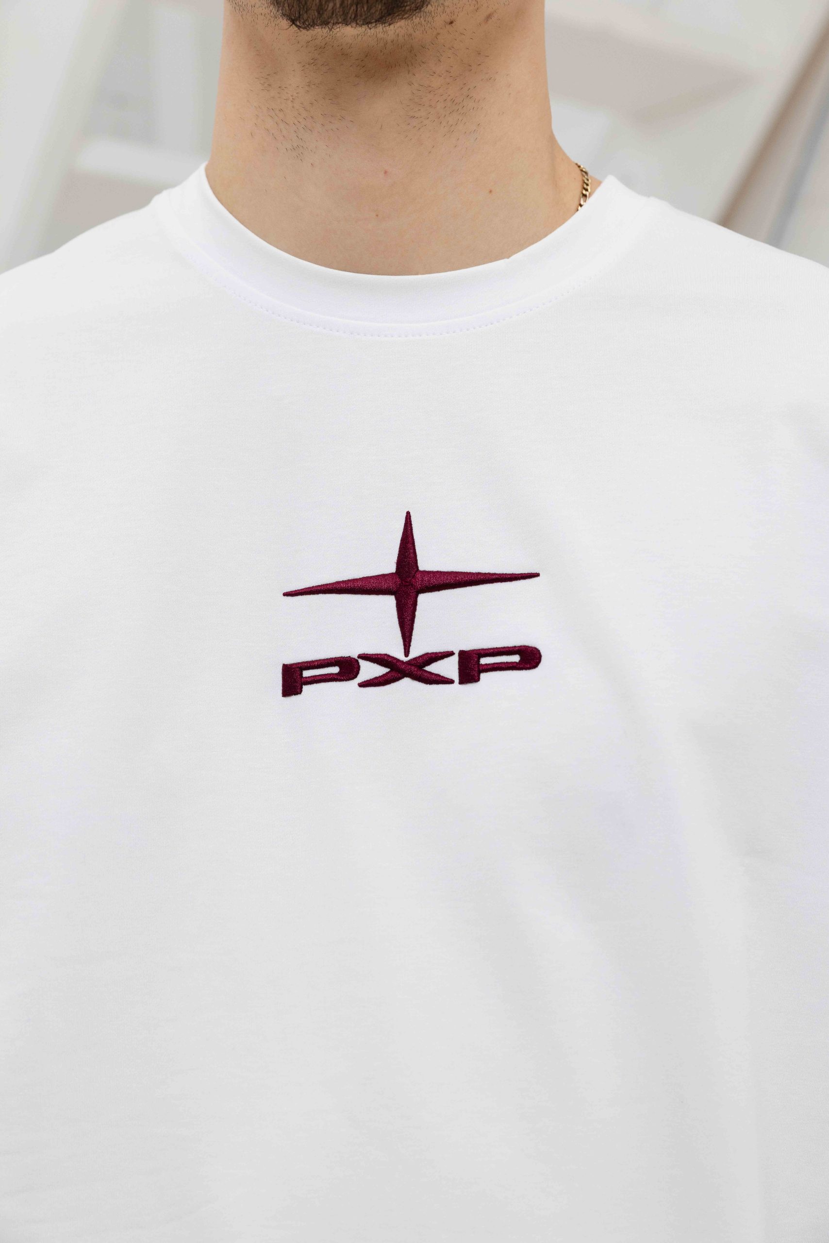 Project X Paris Embroidered T-Shirt Heren Gebroken Wit