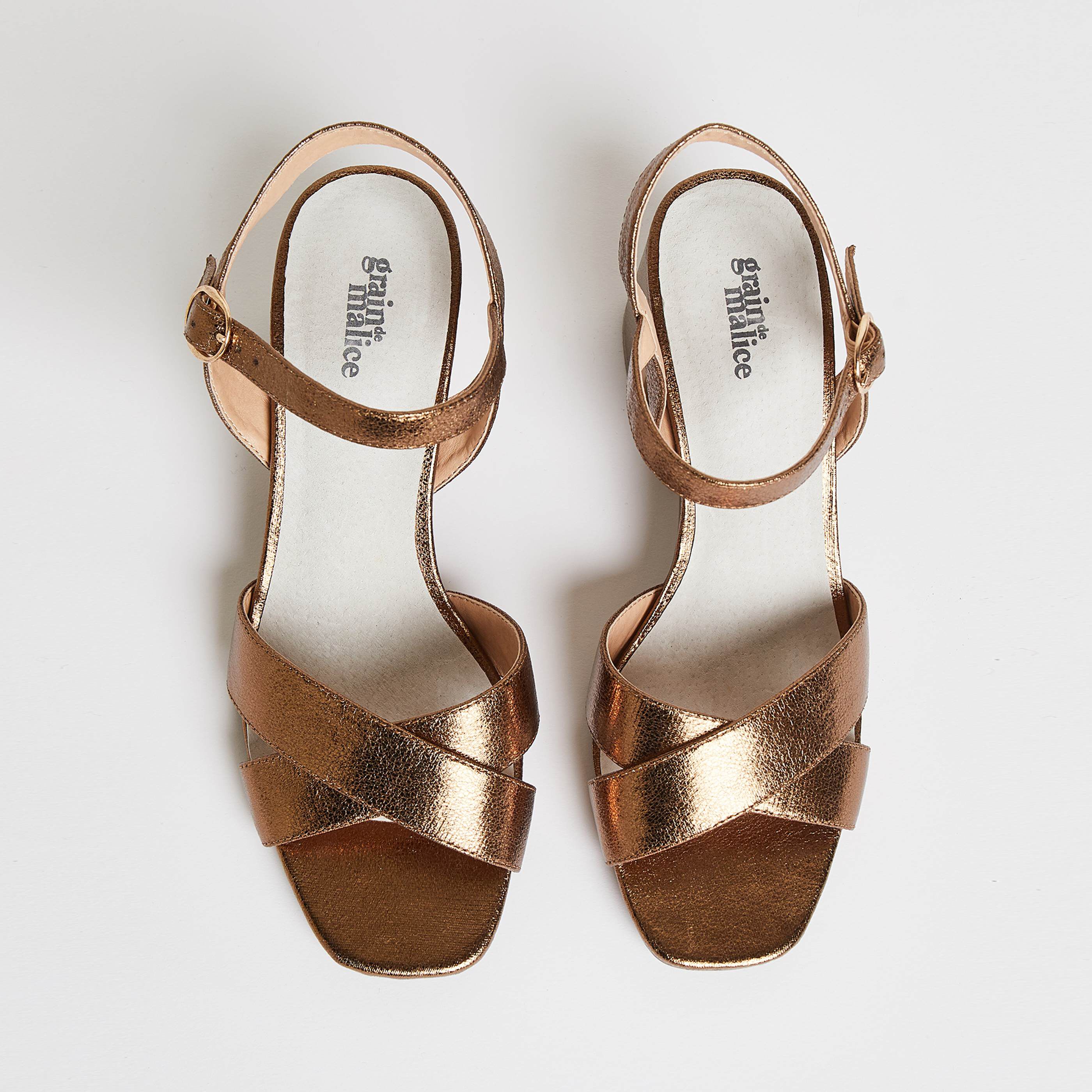 Sandales irisées femme - CUIVRE