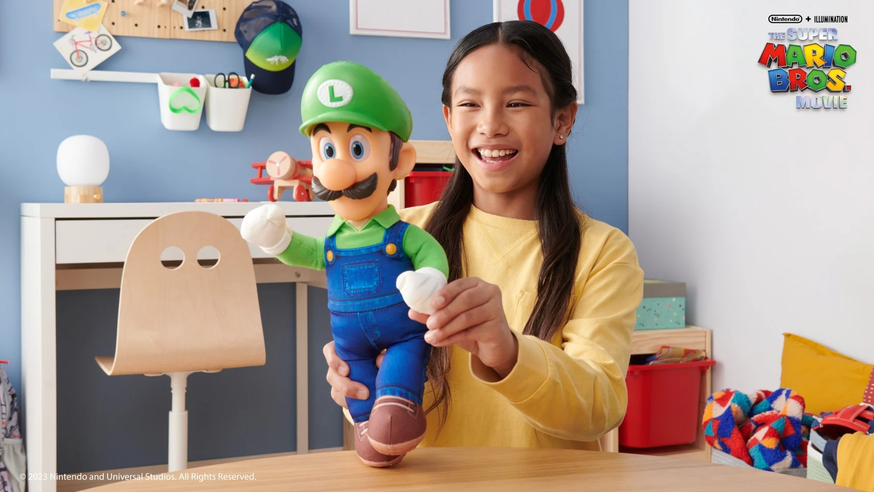 Super Mario Movie - Roto Bamse Luigi (38 cm)