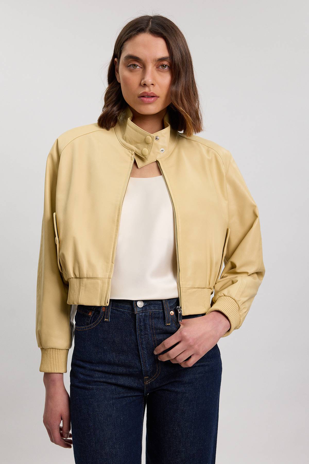 KarenMillen Blouson Aviateur En Cuir