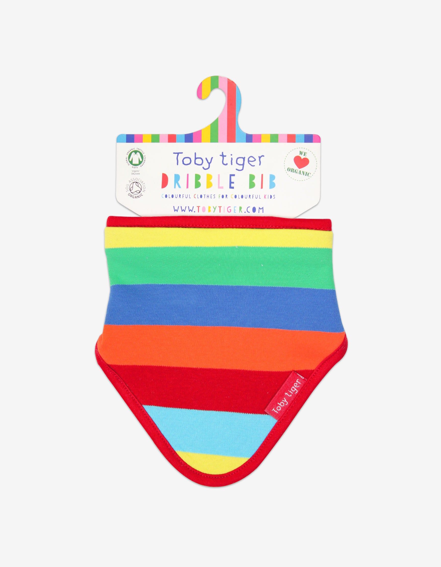 Toby Tiger Baby-Tuch mit bunten Streifen