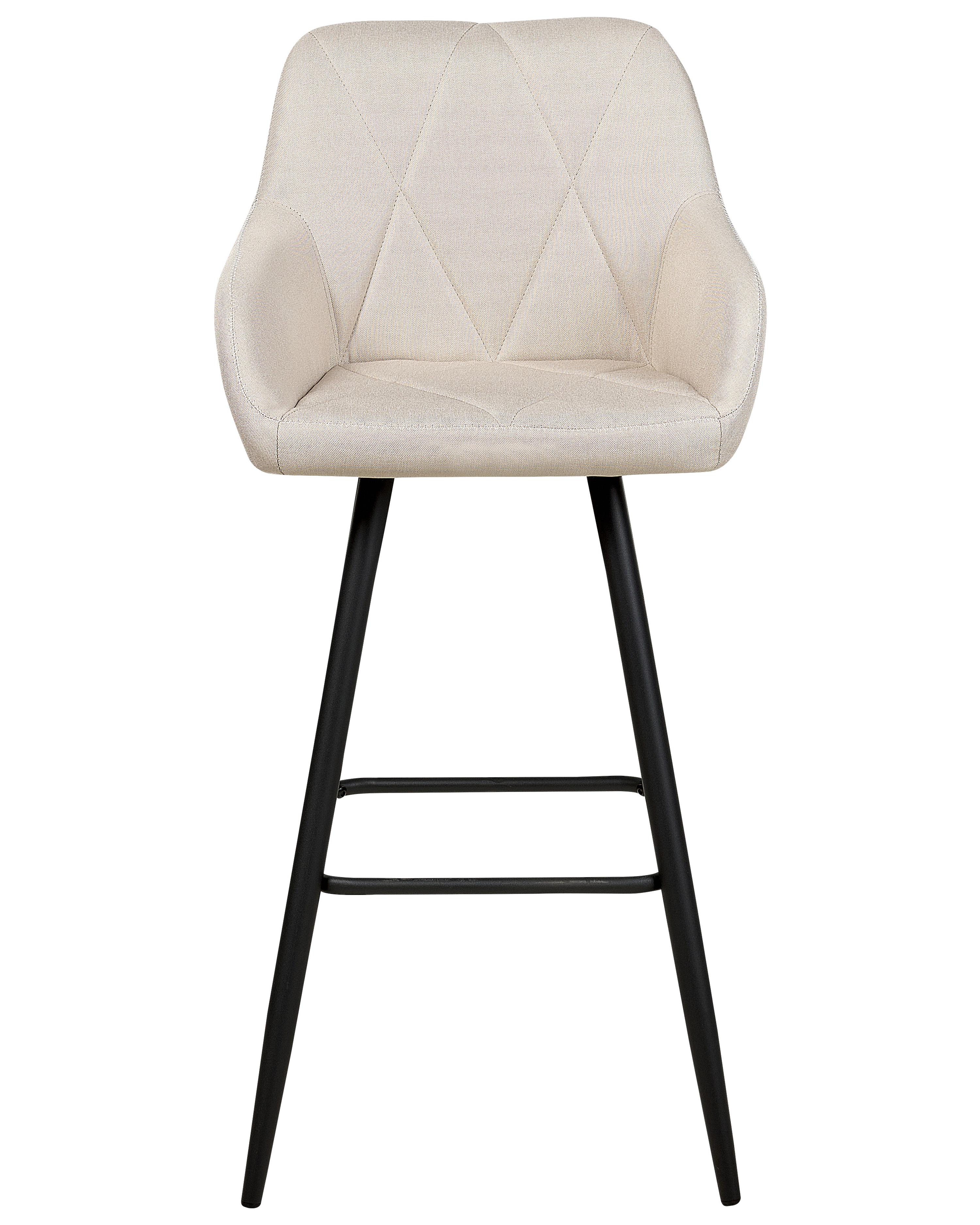 Set van 2 barstoelen DARIEN Lichtbeige
