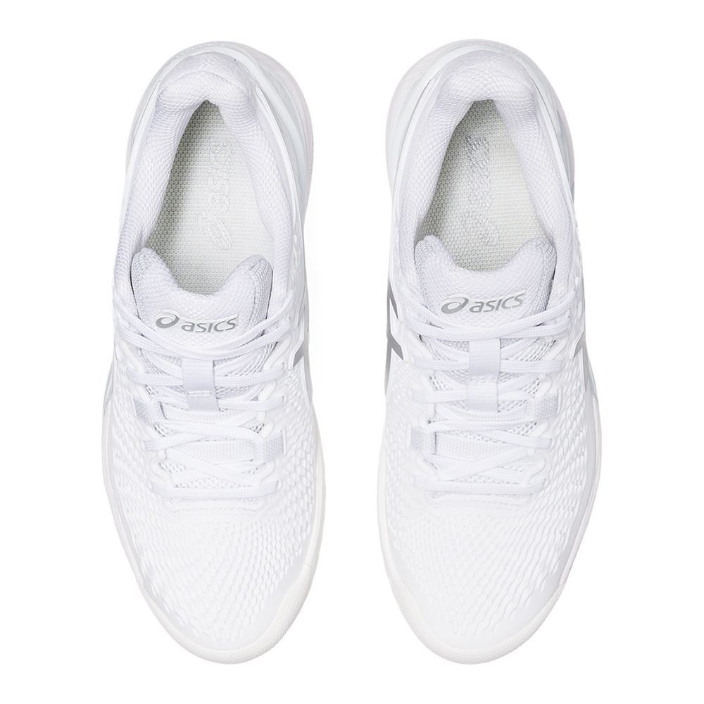 Asics GEL-RESOLUTION® 9 - Chaussures tennis Femme white/pure silver