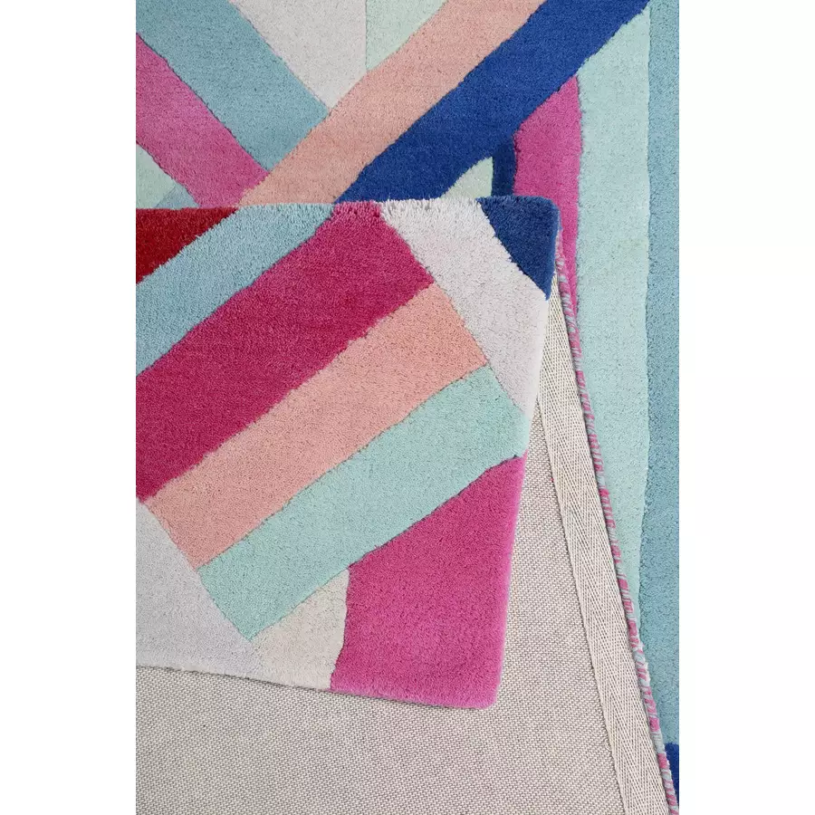 Accessorize Kurzflorteppich Linear blau