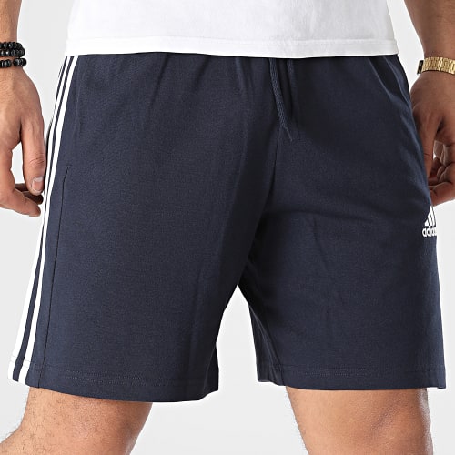 Short Jogging A Bandes IC9379 Bleu Marine