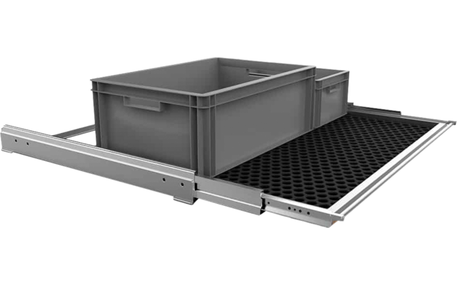 easygoinc. vanlife.module SLIDEOUT Heckauszug gesamte Breite für VW T5-T6.1 California Beach & Ocean