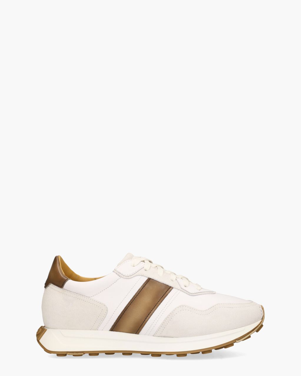 Magnanni 25361 Wit/Cognac Herensneakers