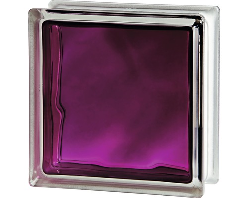 Glazen blok Brilly robijn 19 x 19 x 8 cm